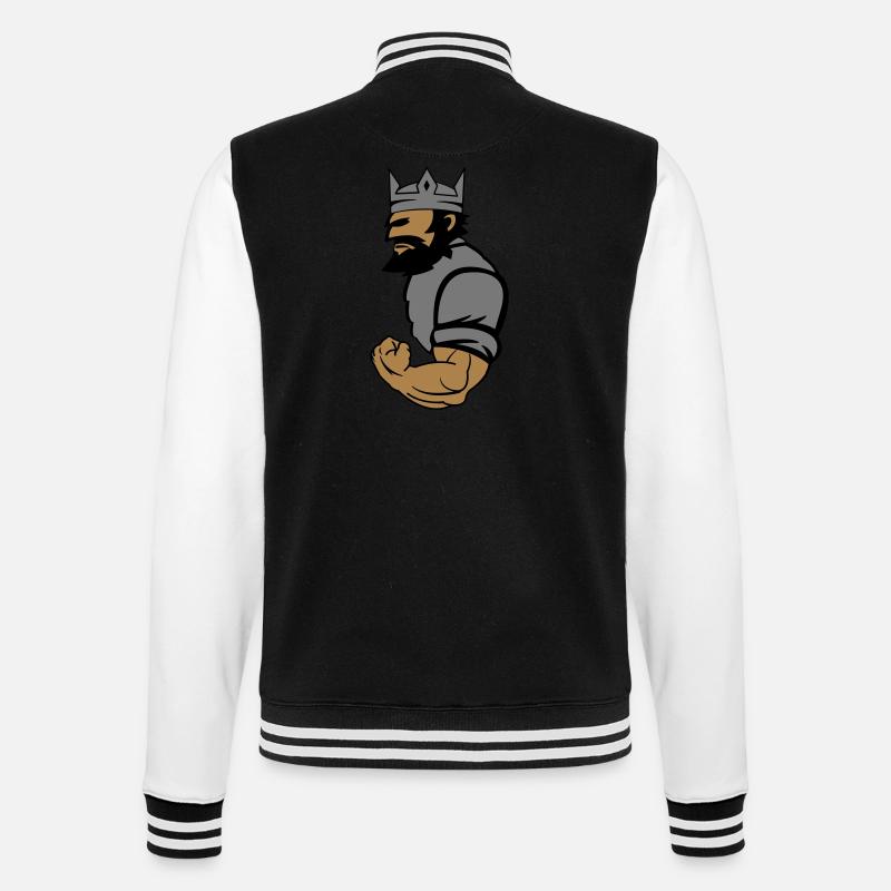 king_02 - College-Sweatjacke - Schwarz/Weiß