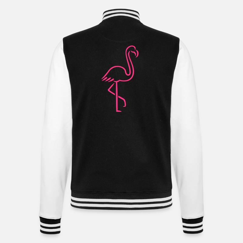 Flamingo - College-Sweatjacke - Schwarz/Weiß