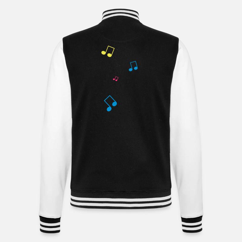 Noten - College-Sweatjacke - Schwarz/Weiß