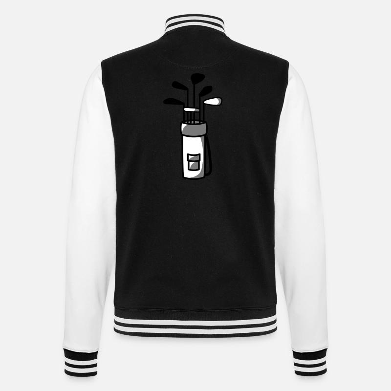 Golf Tasche Design - College-Sweatjacke - Schwarz/Weiß