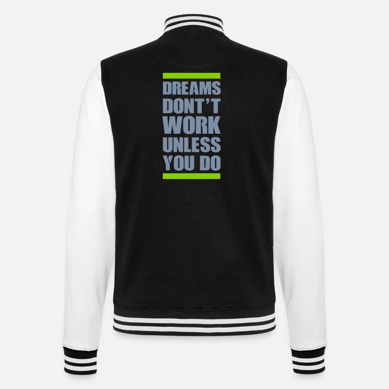 dreams dont work - College-Sweatjacke - Schwarz/Weiß