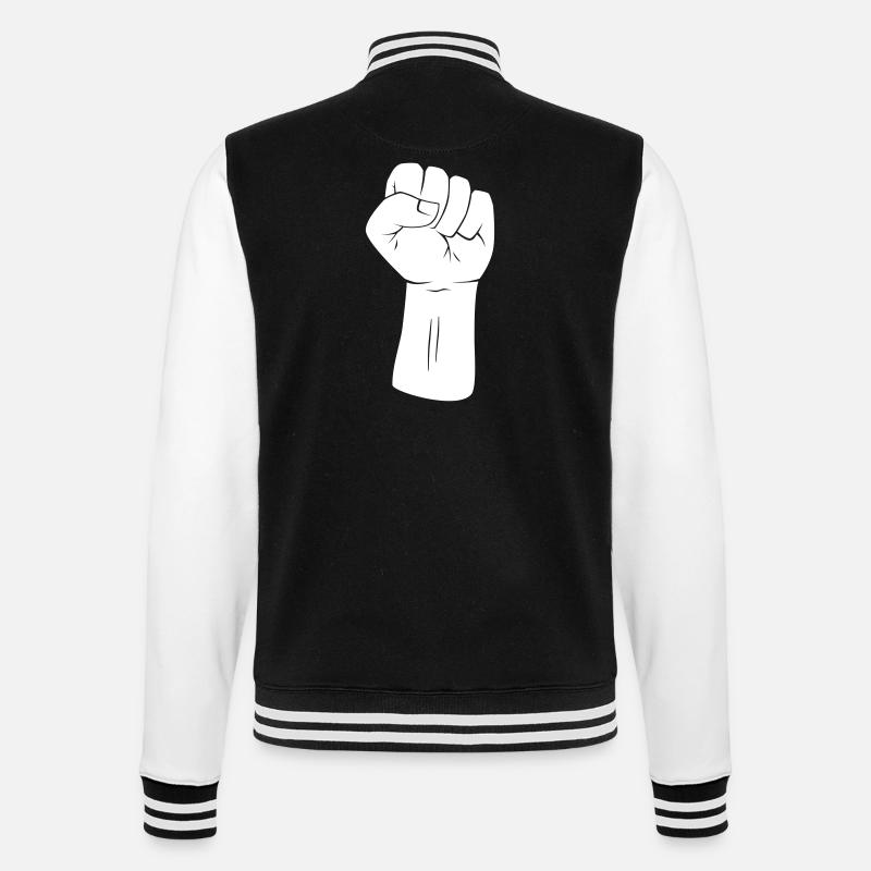 Faust - College-Sweatjacke - Schwarz/Weiß