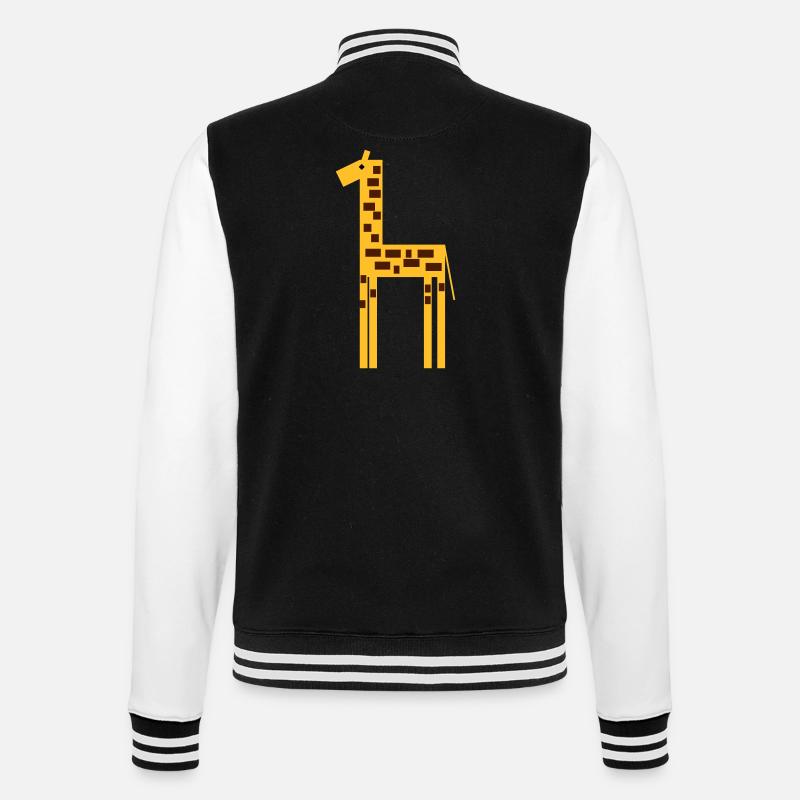 giraffe 2 - College-Sweatjacke - Schwarz/Weiß