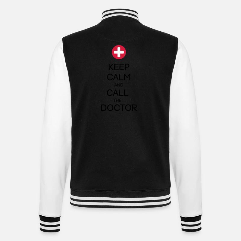 GARDEZ LE CALME ET APPELEZ LE MÉDECIN - Veste Teddy - noir/blanc