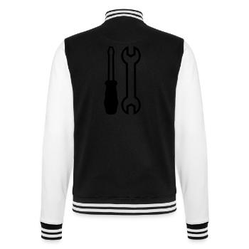 Werkzeug - College-Sweatjacke - Schwarz/Weiß - Hinten - Marisol (170cm)
