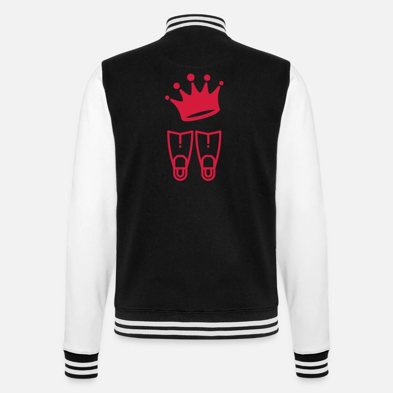 Plongée Sous-Marine / Plongeur / Diver / Natation - Veste Teddy - noir/blanc