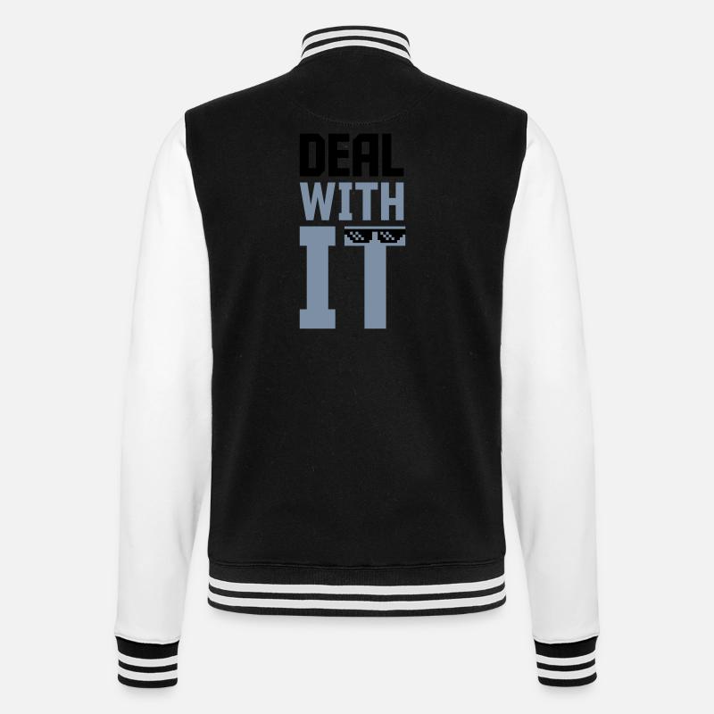Meme Traitez-le - Veste Teddy - noir/blanc