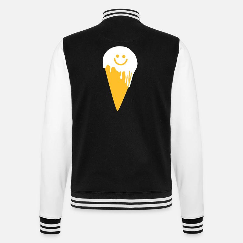 happy ice cream - Veste Teddy - noir/blanc