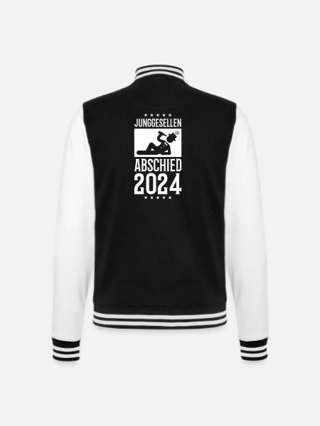 Bachelor party 2024 - College Sweat Jacket - black/white