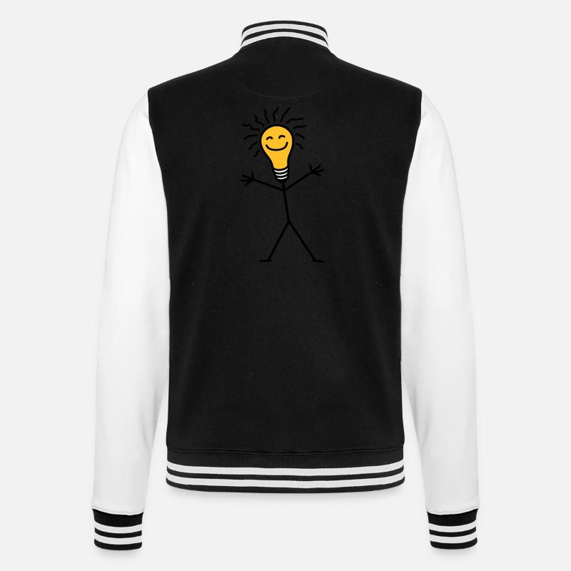 Light Bulb - College Sweat Jacket - black/white