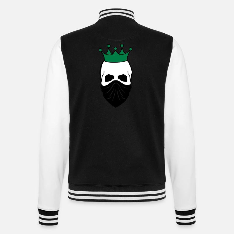 skull bandit king 02 - College-Sweatjacke - Schwarz/Weiß
