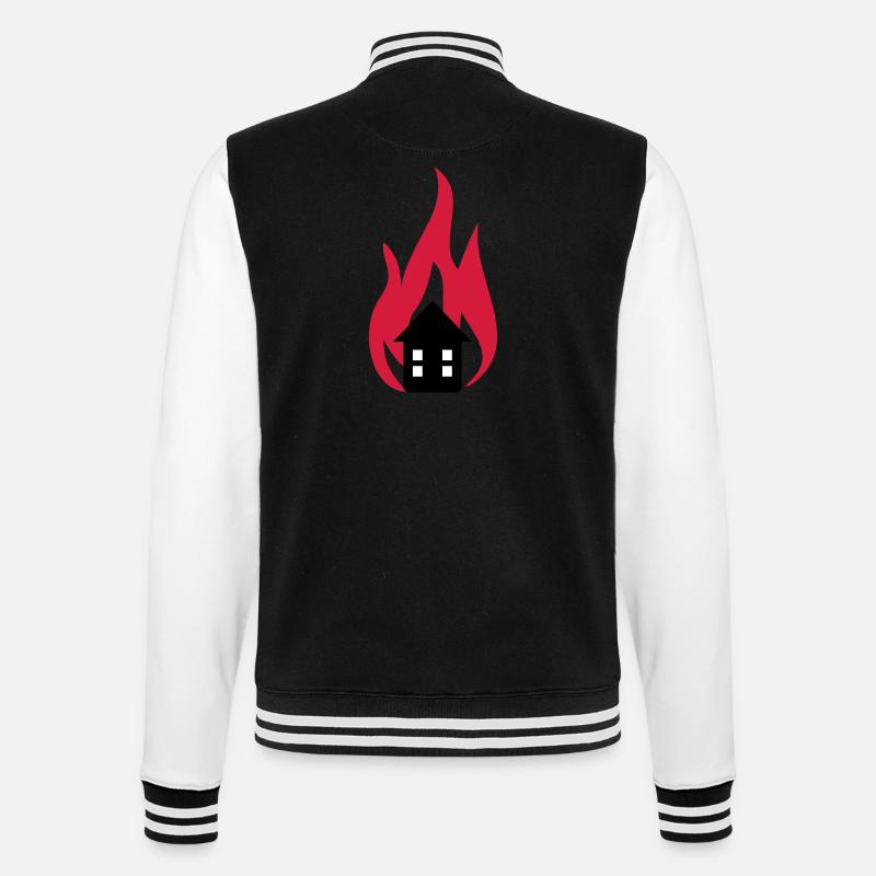 maison de feu 3c - Veste Teddy - noir/blanc