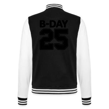 Rückennummer 25 / 25. Geburtstag Bday Trikot Zahl - College-Sweatjacke - Schwarz/Weiß - Hinten - Marisol (170cm)