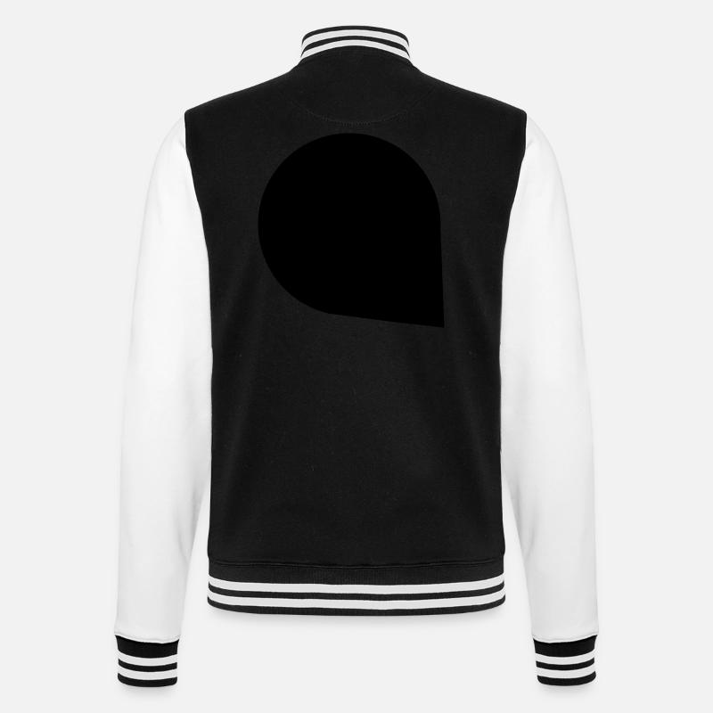 Bubble Speech Bubble Talking message - College Sweat Jacket - black/white