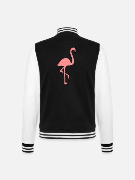 Flamingo - College-Sweatjacke - Schwarz/Weiß
