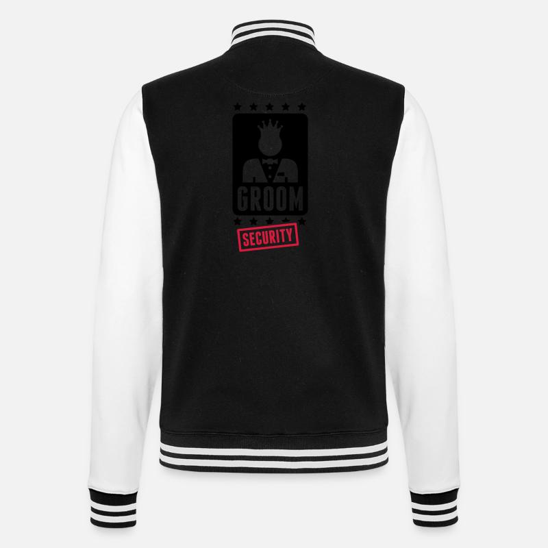 groom_security_1_f2 - College-Sweatjacke - Schwarz/Weiß