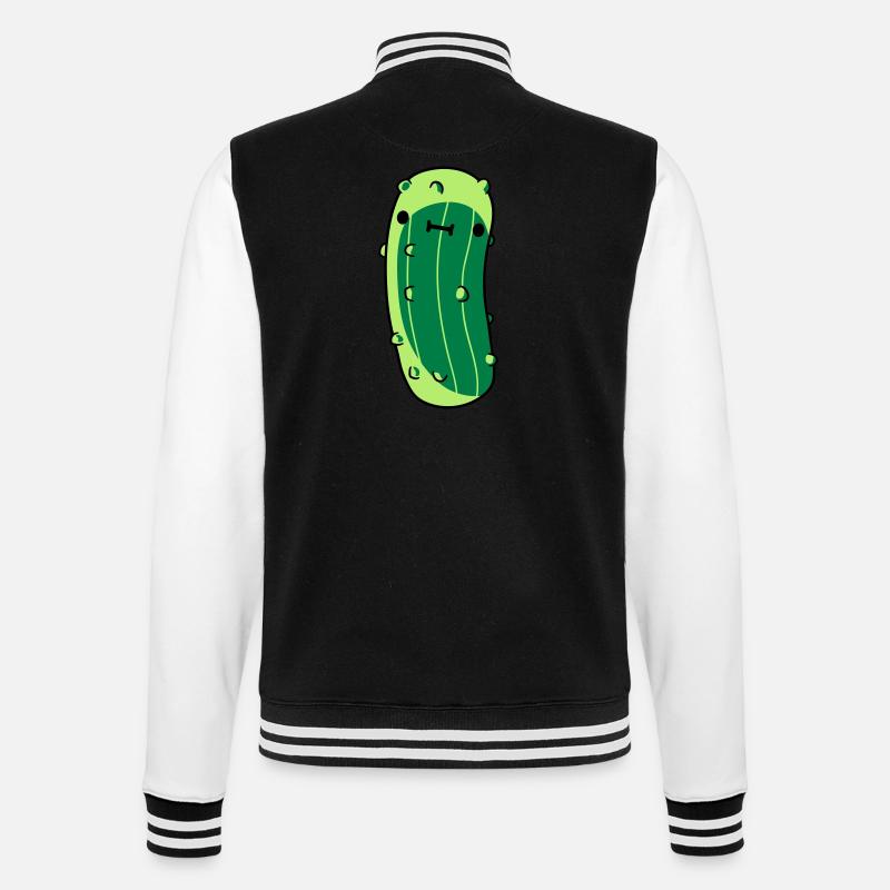 kleine gurke mit - College-Sweatjacke - Schwarz/Weiß