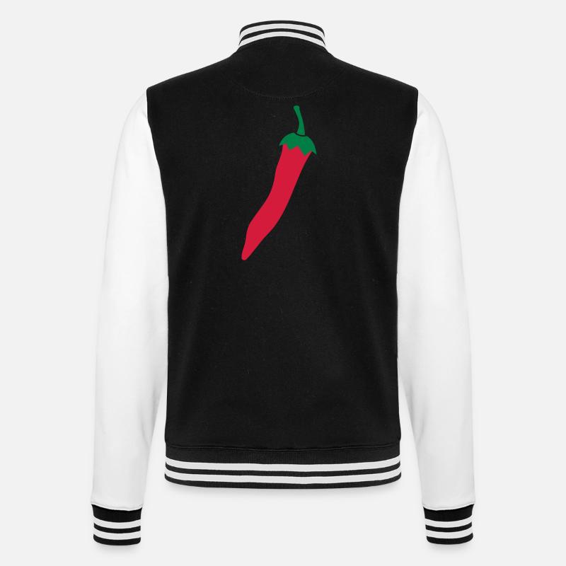 Chilli pepper chilli - College Sweat Jacket - black/white