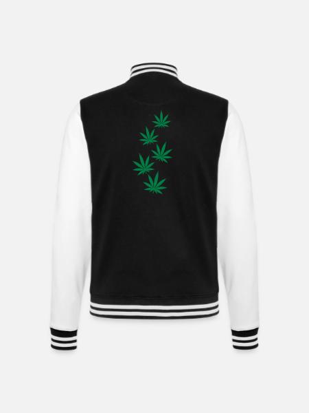Marijuana - College Sweat Jacket - black/white