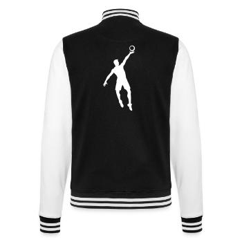 Volleyball Spieler Symbol - College-Sweatjacke - Schwarz/Weiß - Hinten - Marisol (170cm)