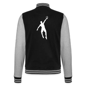 Volleyball Player Icon - College Sweat Jacket - black/heather grey - Back - Marisol (170cm)