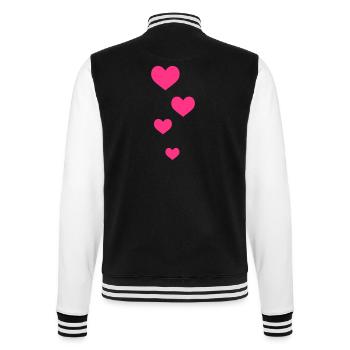 heart - College Sweat Jacket - black/white - Back - Marisol (170cm)