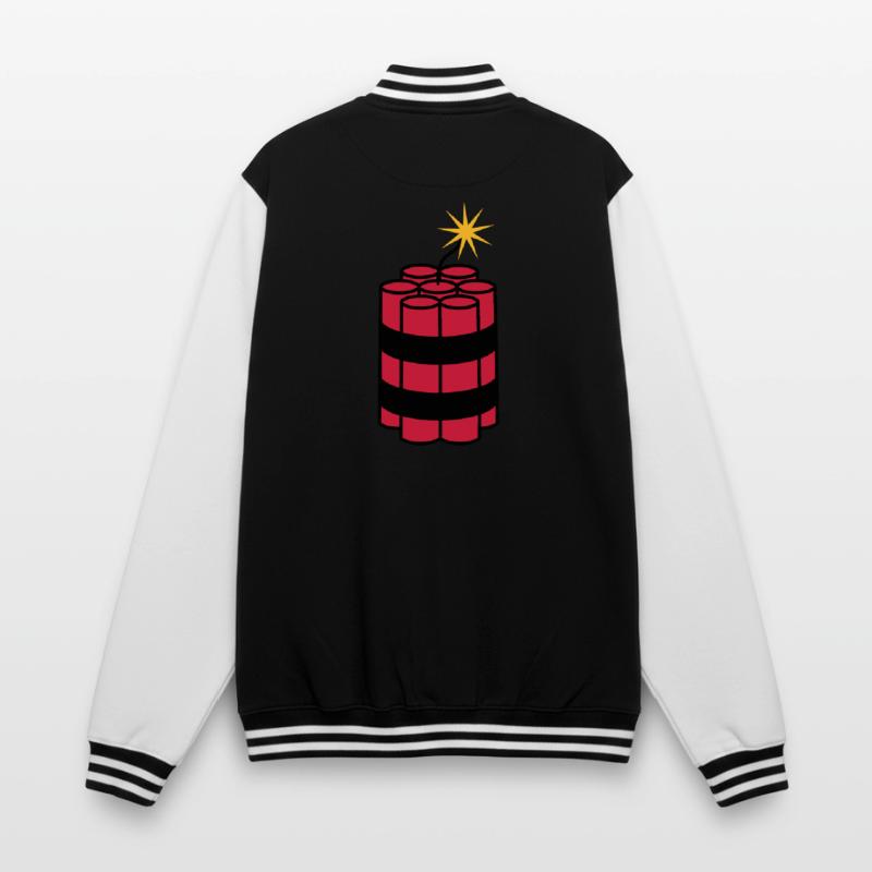 lit tnt dynamite explode explosion spre College Sweat Jacket