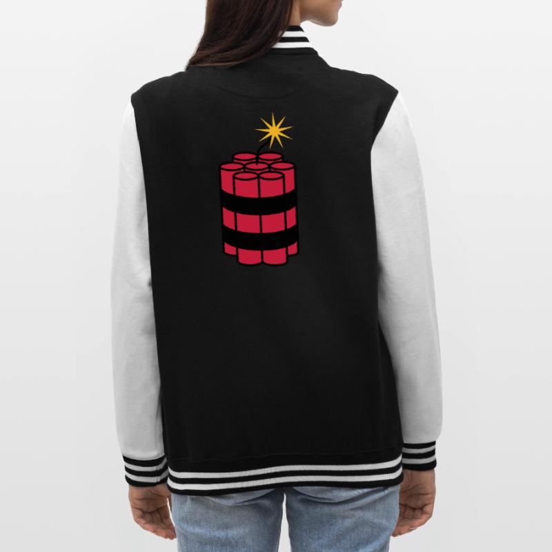 lit tnt dynamite explode explosion spre College Sweat Jacket