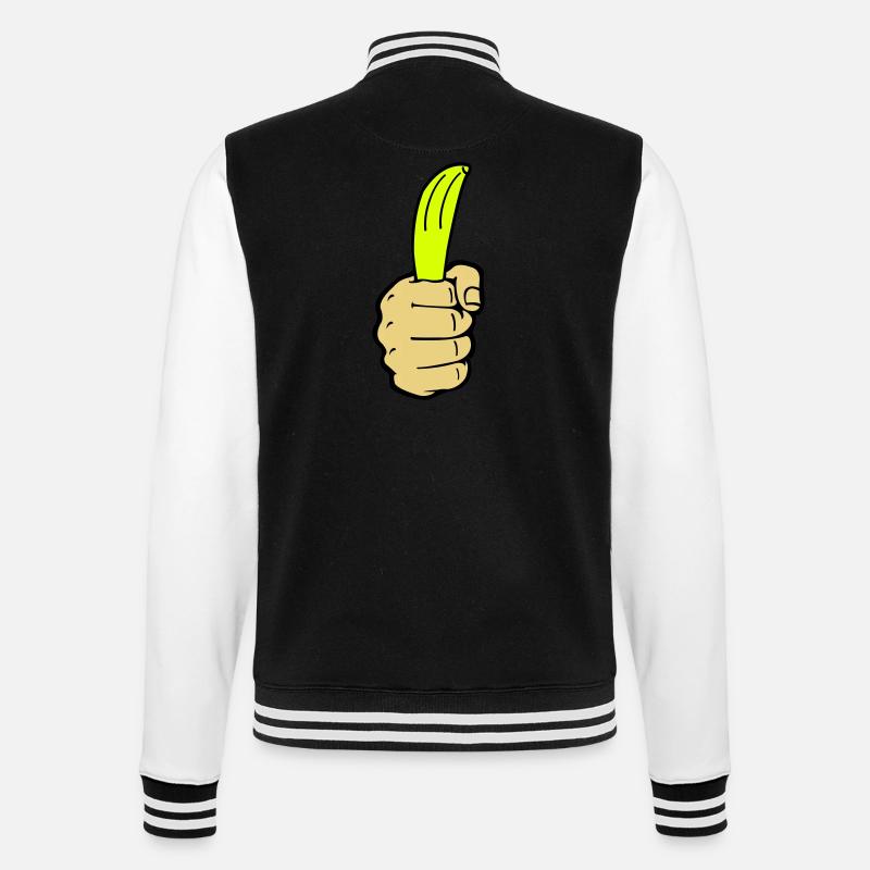 hand banane - College-Sweatjacke - Schwarz/Weiß