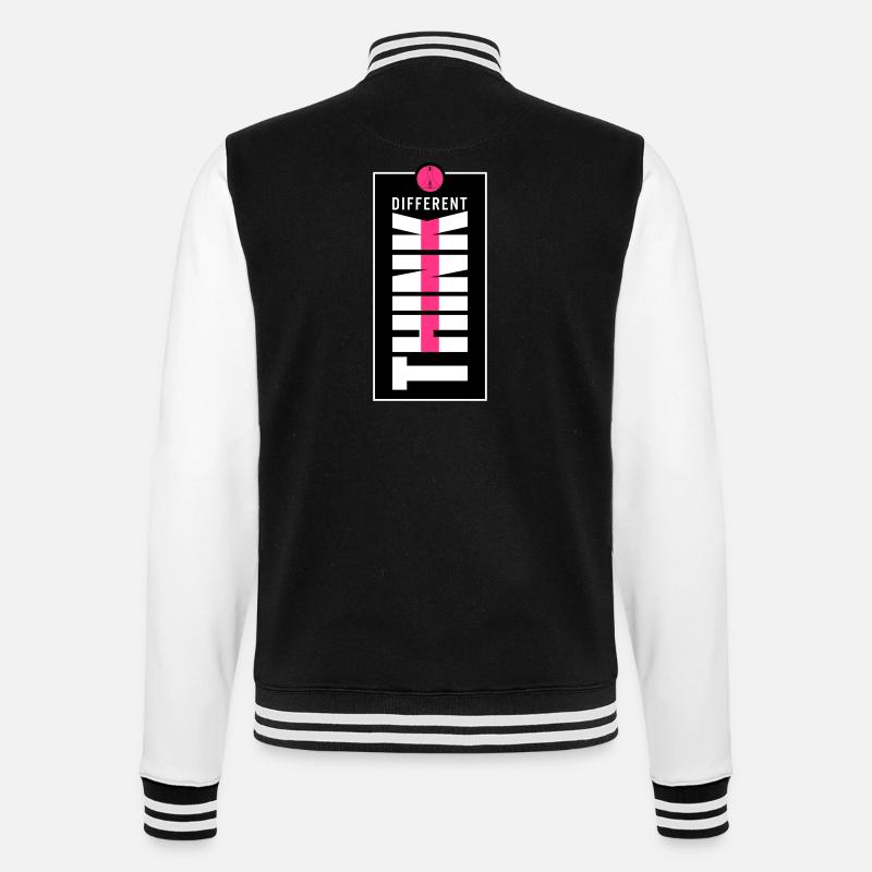 Think different. - College Sweat Jacket - black/white