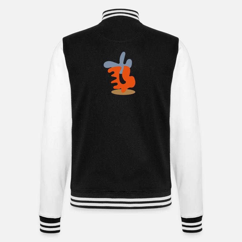 Formes abstraites - Veste Teddy - noir/blanc