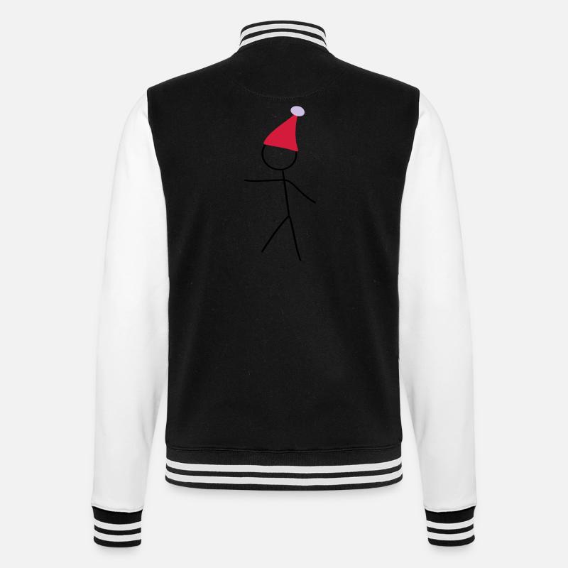 STROKESMAN Christmas Santa Claus - College Sweat Jacket - black/white