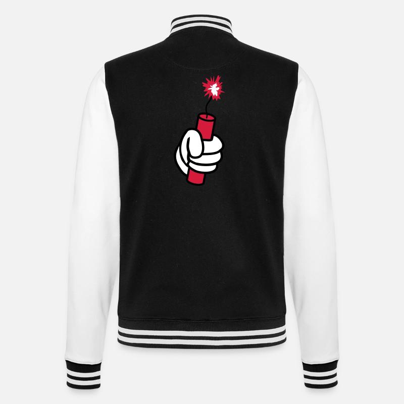 main tnt dynamite exploser ex - Veste Teddy - noir/blanc