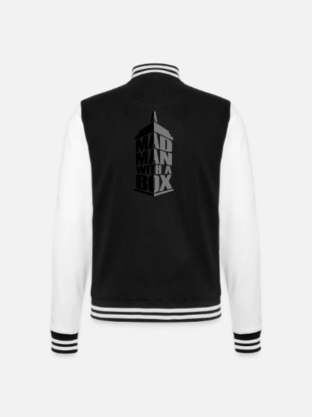 A Mad Man In A Box - College-Sweatjacke - Schwarz/Weiß