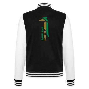 savetheearth03_2f - College Sweat Jacket - black/white - Back - Marisol (170cm)