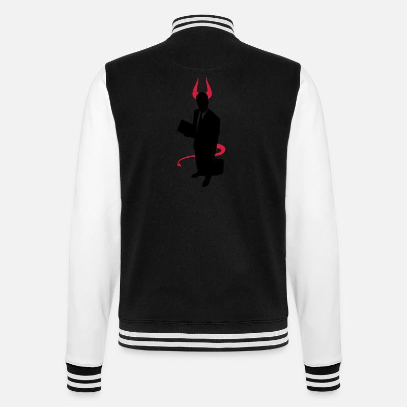 Business Devil - College-Sweatjacke - Schwarz/Weiß