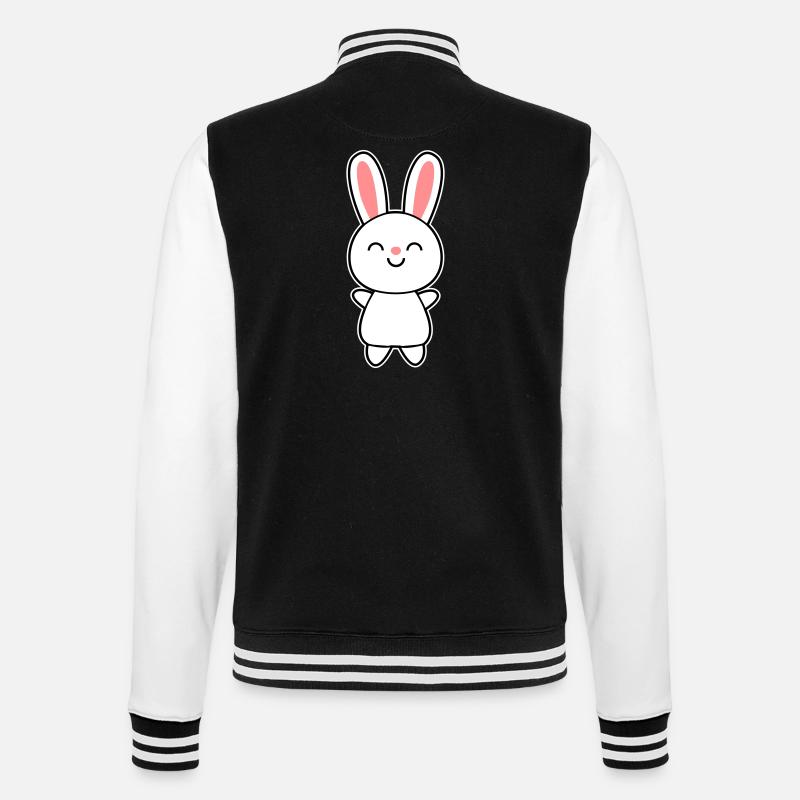 Cute Rabbit / Bunny - Veste Teddy - noir/blanc
