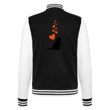 cat hearts - College-Sweatjacke - Schwarz/Weiß - Hinten - Marisol (170cm)