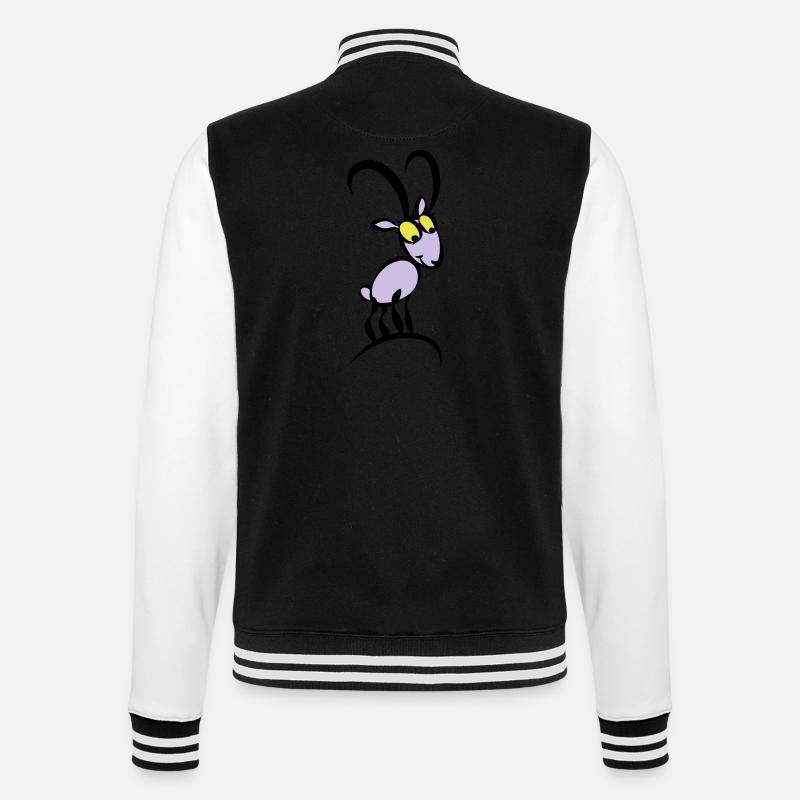 Steinbocky - College-Sweatjacke - Schwarz/Weiß