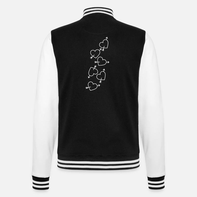 Coeurs Flèche Amoureux - Veste Teddy - noir/blanc