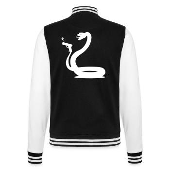 lustige Schlange - College-Sweatjacke - Schwarz/Weiß - Hinten - Marisol (170cm)