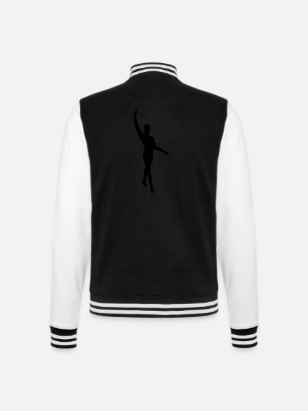 Vector Ballet dancer Silhouette - College Sweat Jacket - black/white