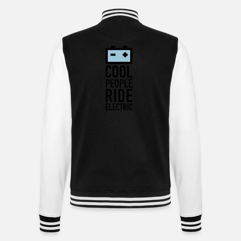 batery_2f - College Sweat Jacket - black/white