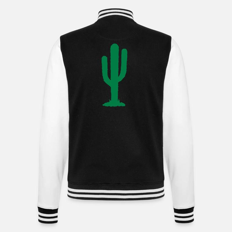 cactus - College Sweat Jacket - black/white