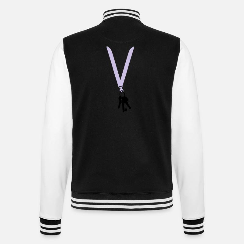 schluessel - College Sweat Jacket - black/white