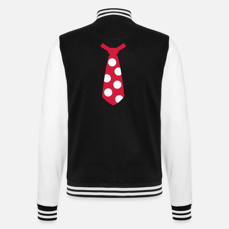 Krawatte - College-Sweatjacke - Schwarz/Weiß