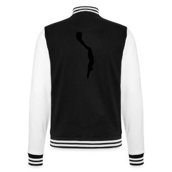 Freediver Silhouette - College-Sweatjacke - Schwarz/Weiß - Hinten - Marisol (170cm)