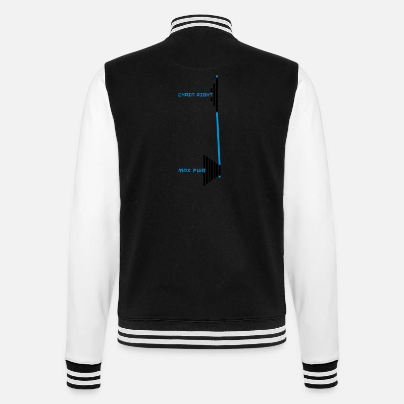 Kette rechts - College-Sweatjacke - Schwarz/Weiß