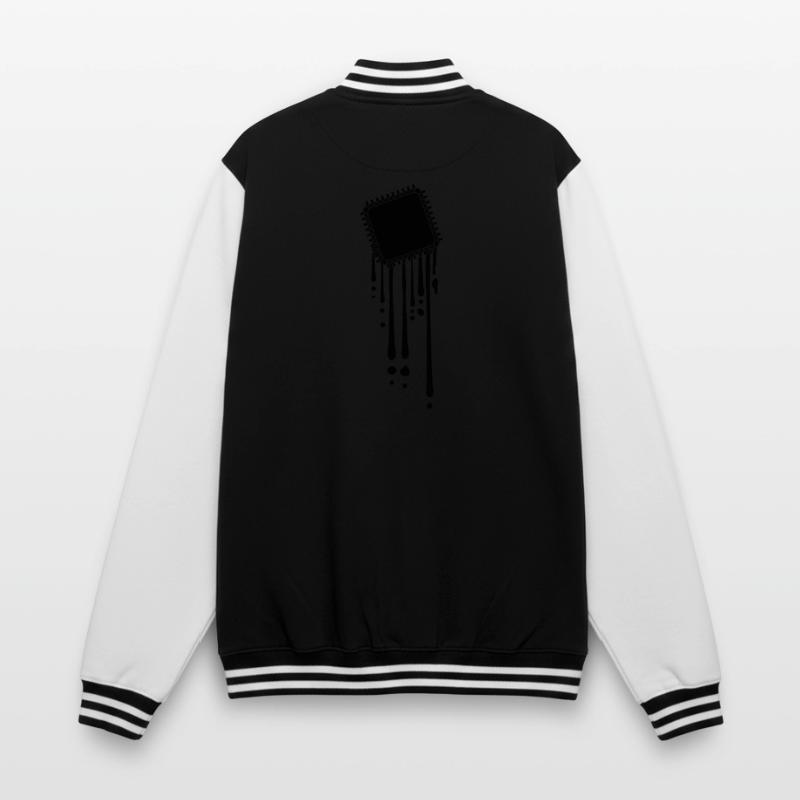 processor melt drops graffiti cpu computer College Sweat Jacket