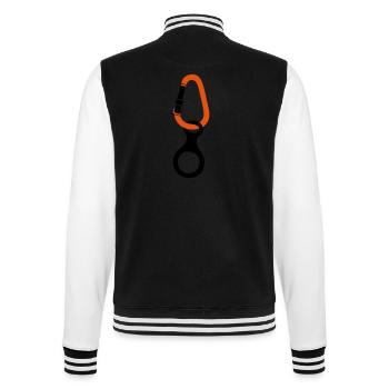 Climbing, rope, knots, mountain, carbine, hiking, - College Sweat Jacket - black/white - Back - Marisol (170cm)